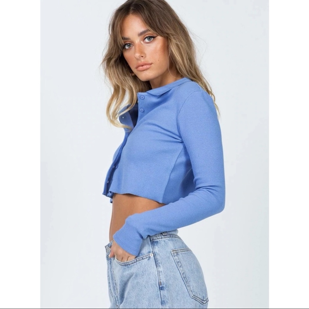 Princess Polly Blue Downtown Top - Picture 4 of 9